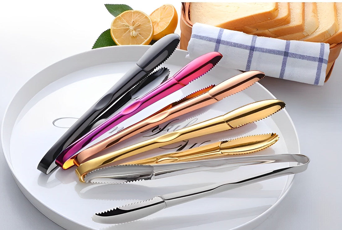 AnyGleam Tong Rose Gold 1pc Stainless Steel Clip Tableware for Salad, BBQ and Grill Party Accessory-Kitchen &amp; Dining-PEROZ Accessories