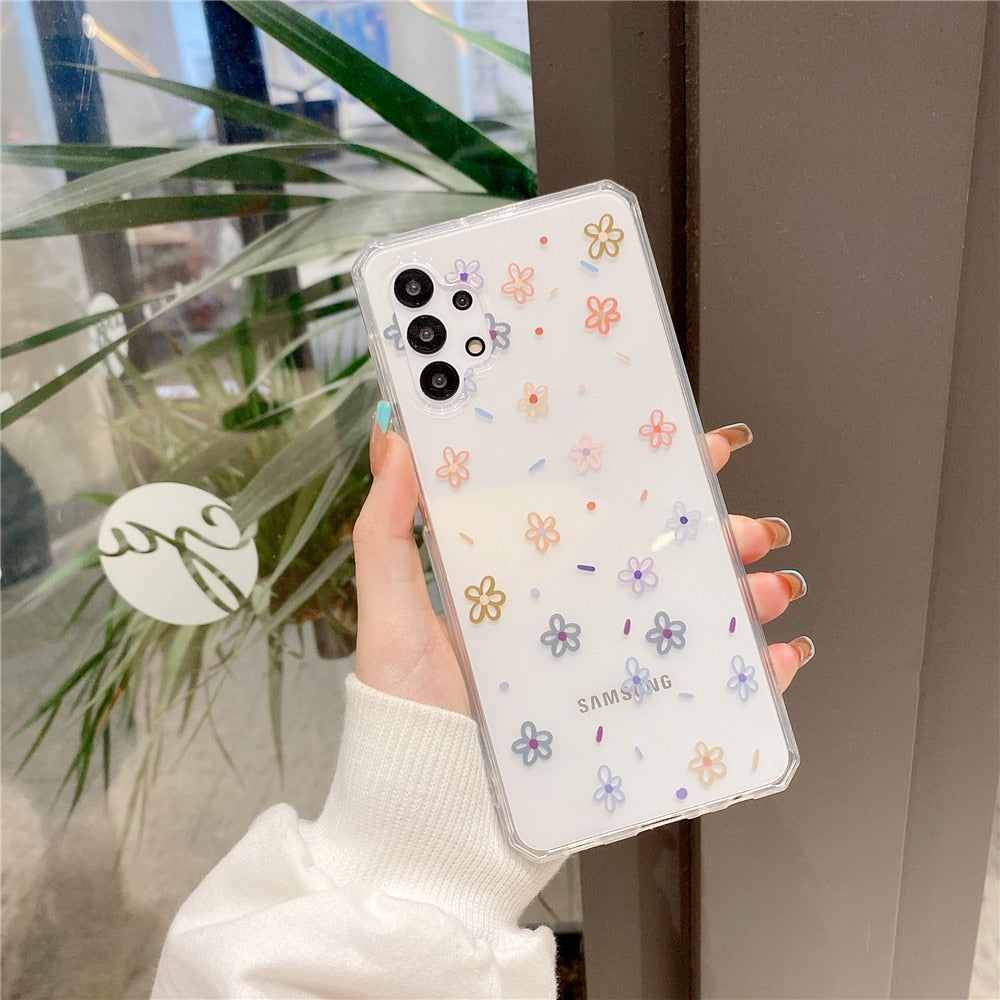 Anymob Samsung Multicolor Roses Flowers Soft Silicone Phone Case Transparent Cover-Mobile Phone Cases-PEROZ Accessories