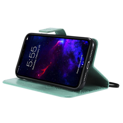 Anymob iPhone Violet Flip Leather Cases Cat Embossing Wallet Phone Cover-Mobile Phone Cases-PEROZ Accessories