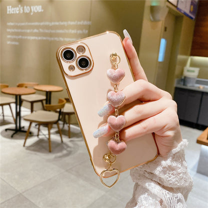 Anymob iPhone Case White Luxury Lovely Flannel Bracelet Silicone Back Cover-Mobile Phone Cases-PEROZ Accessories