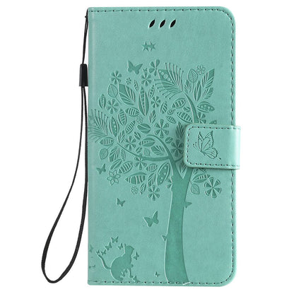 Anymob iPhone Blue Flip Leather Cases Cat Embossing Wallet Phone Cover-Mobile Phone Cases-PEROZ Accessories