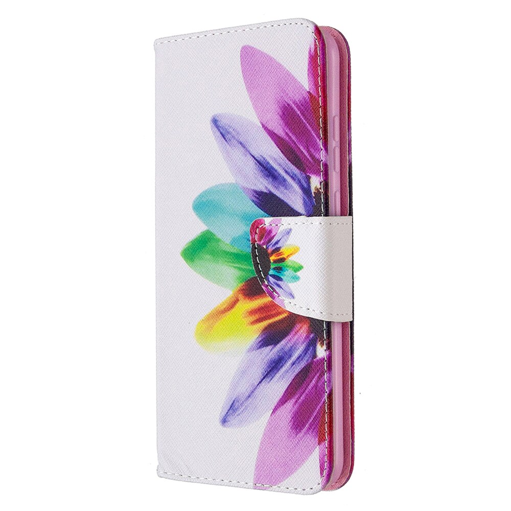 Anymob Huawei White and Colorful Flower Flip Leather Mobile Phone Case Cover-PEROZ Accessories