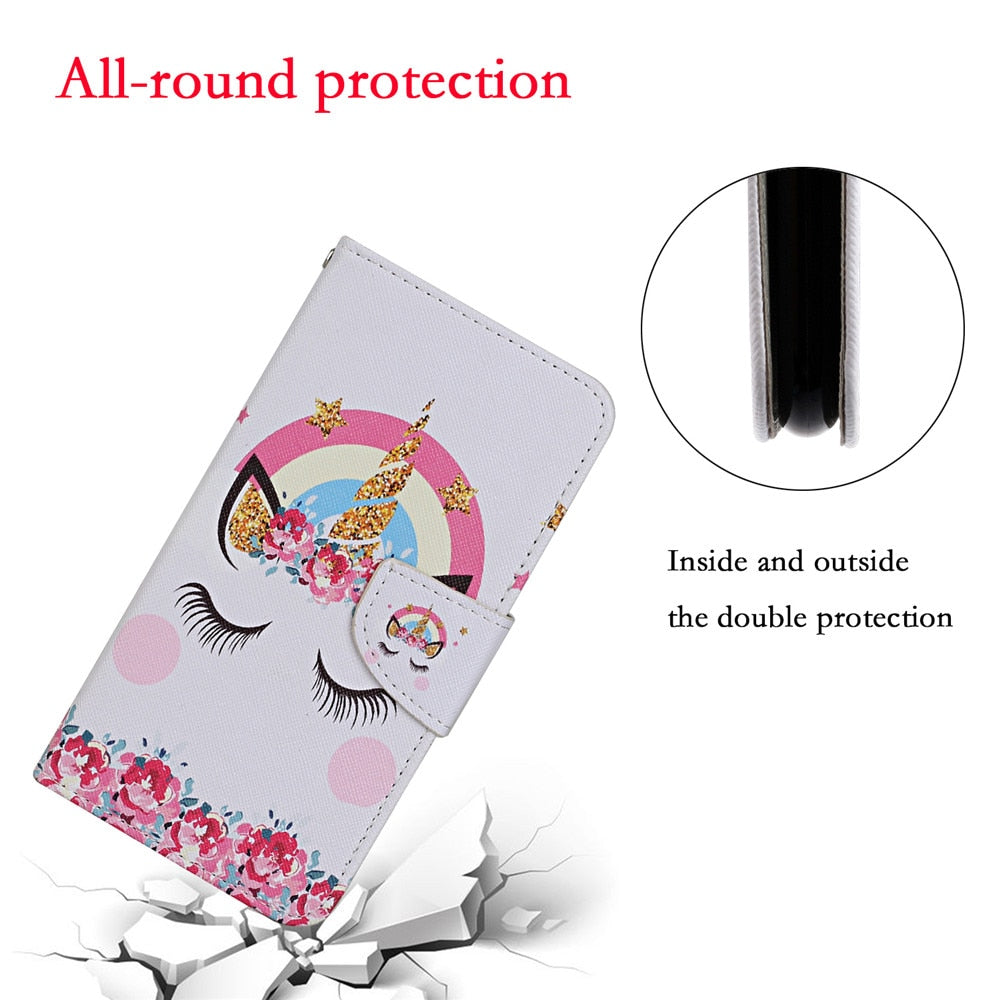 Anymob Samsung Graffiti Butterfly Flip Wallet Phone Case Leather Stand Function Cover-Mobile Phone Cases-PEROZ Accessories