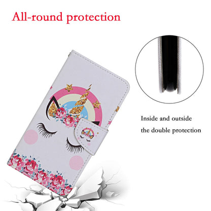 Anymob Samsung Gold Unicorn Flip Wallet Phone Case Leather Stand Function Cover-Mobile Phone Cases-PEROZ Accessories