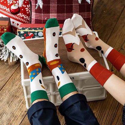 Anysox 3 Pairs One Size 4-5 Symbolic Holiday Socks Fashion Combed Cotton Gift Party Happy Funny Socks-Socks-PEROZ Accessories