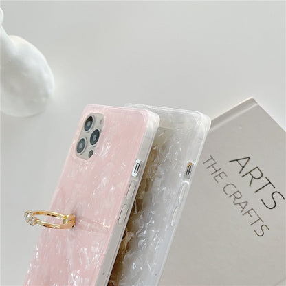 Anymob iPhone Case Pink Square Dream Shell Pattern Soft Silicone Cover-Mobile Phone Cases-PEROZ Accessories