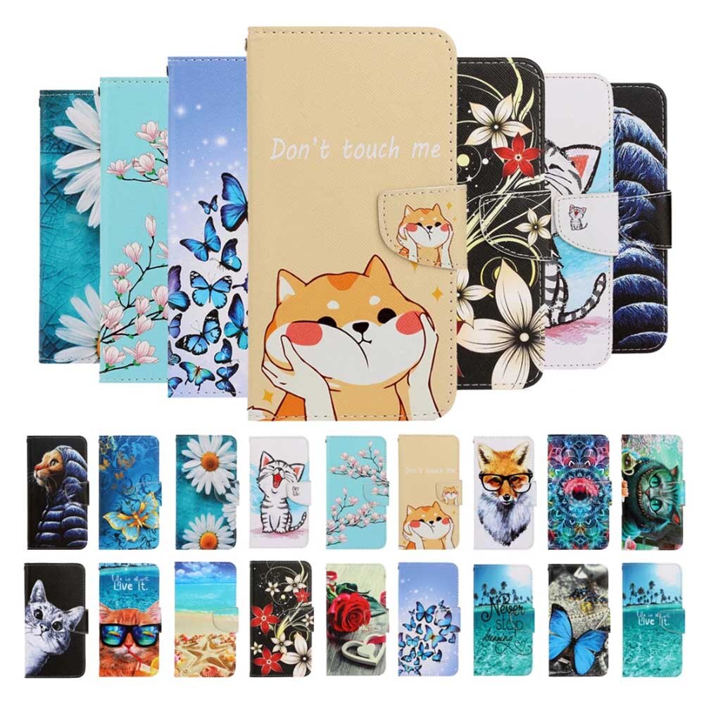 Anymob iPhone Cool Kitty Cartoon Flip Phone Cases Magnetic Leather Wallet Back Cover-Mobile Phone Cases-PEROZ Accessories