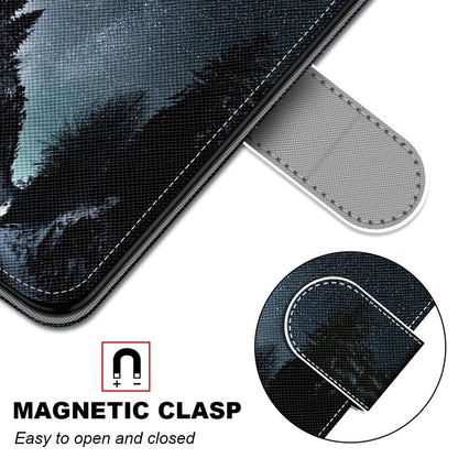 Anymob Samsung Case Purple Cheetah Painted Magnetic Flip Leather Card slot Wallet Book Style Cover-Mobile Phone Cases-PEROZ Accessories
