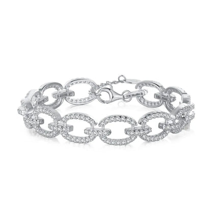 Anyco Bracelet Custom Chunky Cuban Link Bracelet For Women Sterling Silver Designer Charm Layer Handmade Bangles-Bracelets-PEROZ Accessories