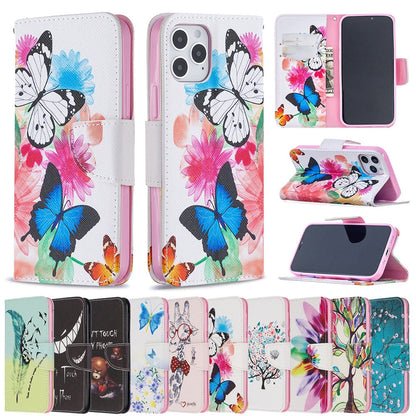 Anymob iPhone Case Blue with Cherry Blossom Flip Cover Fashion Painted Wallet Leather Bag Shell-Mobile Phone Cases-PEROZ Accessories