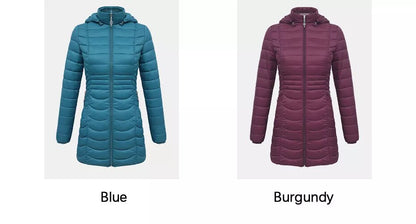 Anychic Womens Padded Puffer Jacket Large Pink Ultralightweight Ultralight Coat With Detachable Hood Lightweight Outwear Clothing-Coats &amp; Jackets-PEROZ Accessories