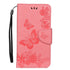 Anymob iPhone Pink Fashion Flip Case Butterfly Print Card Slot Wallet Leather Back Cover-Mobile Phone Cases-PEROZ Accessories