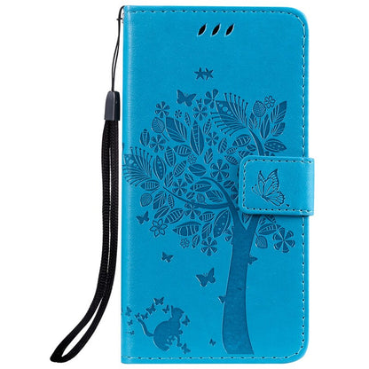 Anymob Huawei Phone Case Sky Blue Tree Print Flip Leather Wallet Phone Cover-PEROZ Accessories