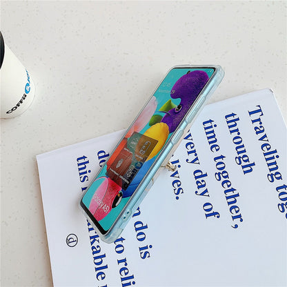 Anymob Samsung Gradient Pink And Blue Marble Ring Holder Case Silicone Shockproof Cover-Mobile Phone Cases-PEROZ Accessories