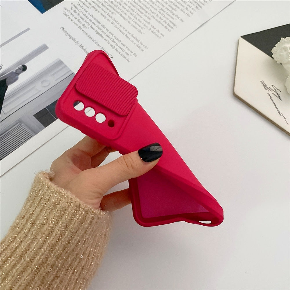 Anymob Samsung Case Red Camera Lens Protection Phone Color Candy Soft Back Cover-Mobile Phone Cases-PEROZ Accessories