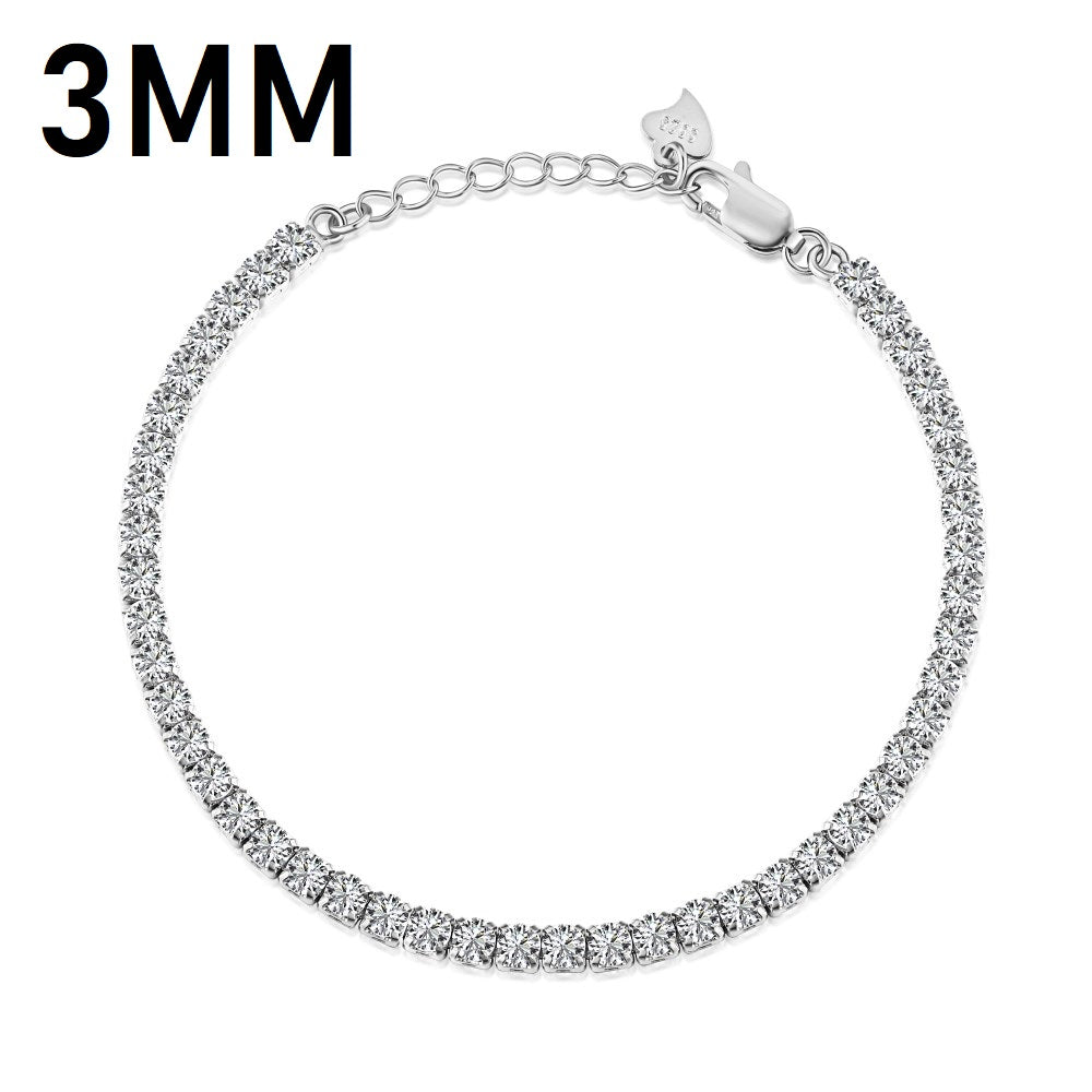 Anyco Bracelet Multi Color Cubic Zircon Iced Out Bling Full Stones 925S Sterling Silver Women CZ Tennis Gold Bracelets-Bracelets-PEROZ Accessories
