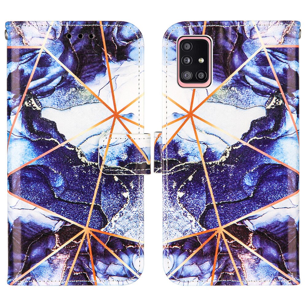 Anymob Samsung Pink Geometric Marble Leather Case Flip Wallet Magnetic Phone Cover-Mobile Phone Cases-PEROZ Accessories