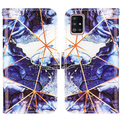 Anymob Samsung Pink Geometric Marble Leather Case Flip Wallet Magnetic Phone Cover-Mobile Phone Cases-PEROZ Accessories
