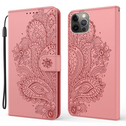 Anymob iPhone Brown Flip Leather Phone Cases Peacock Pattern Wallet Cover-Mobile Phone Cases-PEROZ Accessories