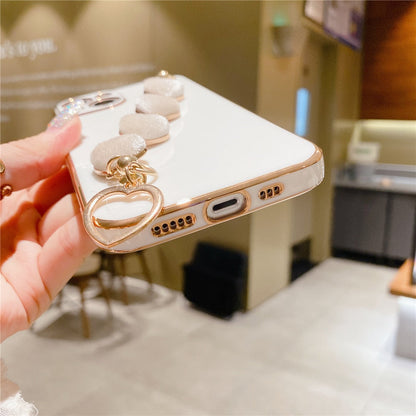 Anymob iPhone Case White Luxury Lovely Flannel Bracelet Silicone Back Cover-Mobile Phone Cases-PEROZ Accessories