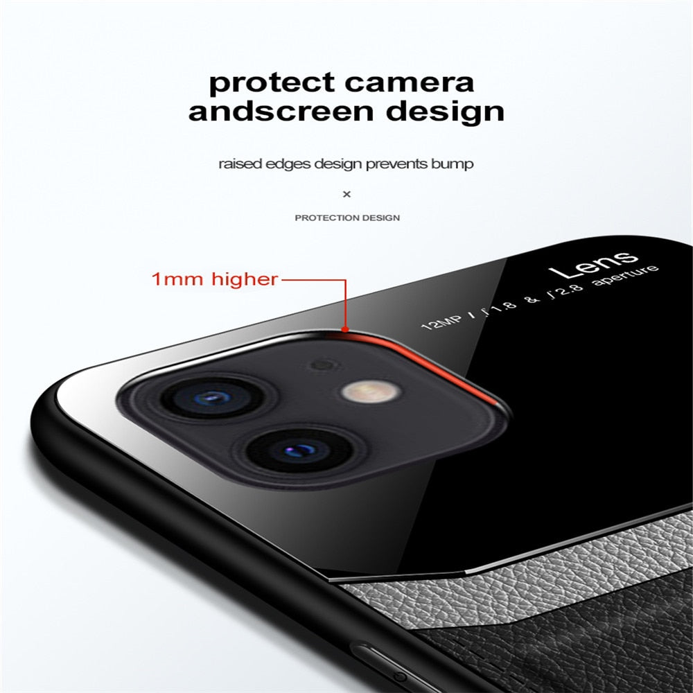 Anymob iPhone Red Anti-drop Pattern Phone Case Leather Back Cover-Mobile Phone Cases-PEROZ Accessories