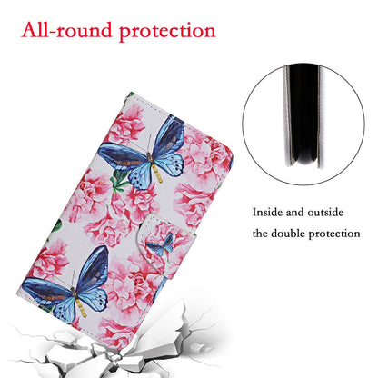 Anymob Samsung Graffiti Butterfly Flip Wallet Phone Case Leather Stand Function Cover-Mobile Phone Cases-PEROZ Accessories