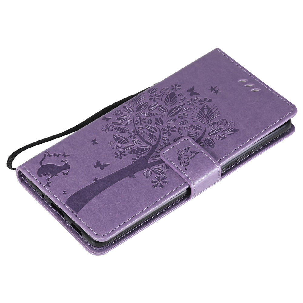 Anymob Samsung Violet Leather Flip Case Wallet Cases Phone Bag Shell Cover-Mobile Phone Cases-PEROZ Accessories
