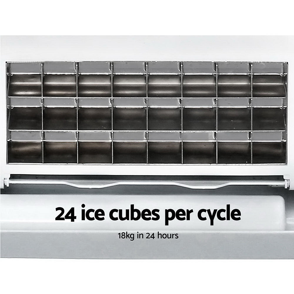DEVANTi 3.2L Portable Ice Cube Maker Cold Commercial Machine Stainless Steel-Appliances &gt; Kitchen Appliances-PEROZ Accessories