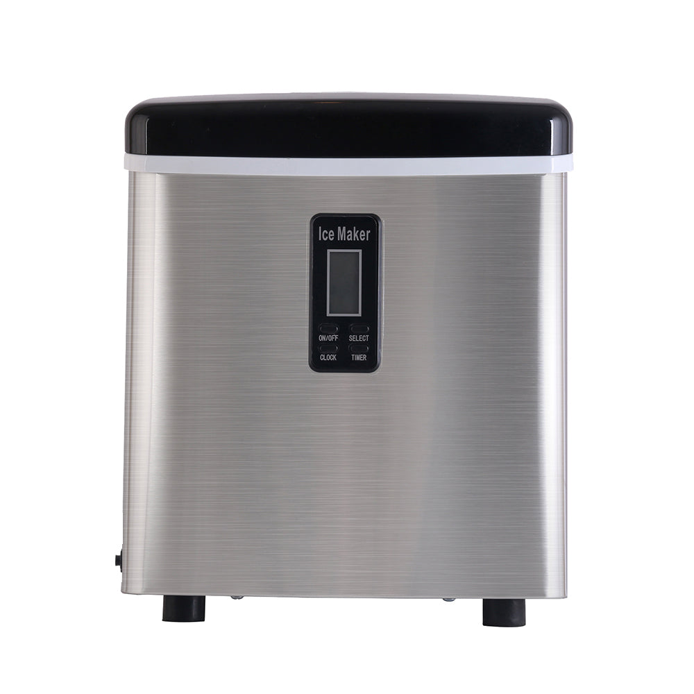 Devanti 3.2L Stainless Steel Portable Ice Cube Maker-Appliances &gt; Kitchen Appliances-PEROZ Accessories