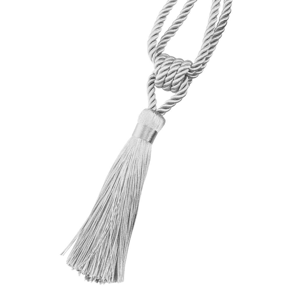Anyhouz Curtain Tie Silver Handmade Tassel Curtain Tieback Accessories-Curtain Tie-PEROZ Accessories