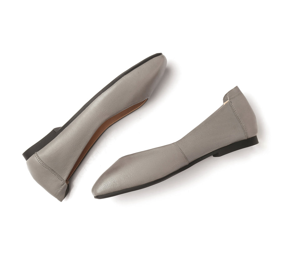 TARRAMARRA Square Toe Leather Ballet Flats Women Linda-Flats-PEROZ Accessories