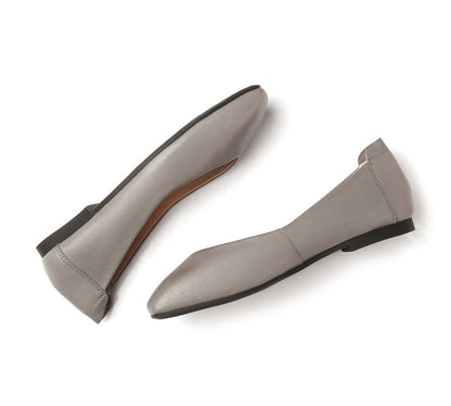TARRAMARRA Square Toe Leather Ballet Flats Women Linda-Flats-PEROZ Accessories