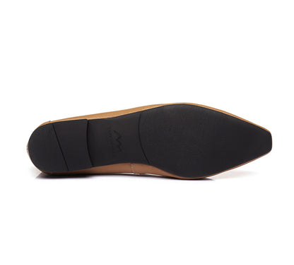 TARRAMARRA Pointed Toe Leather Ballet Flats Women Everly-Flats-PEROZ Accessories