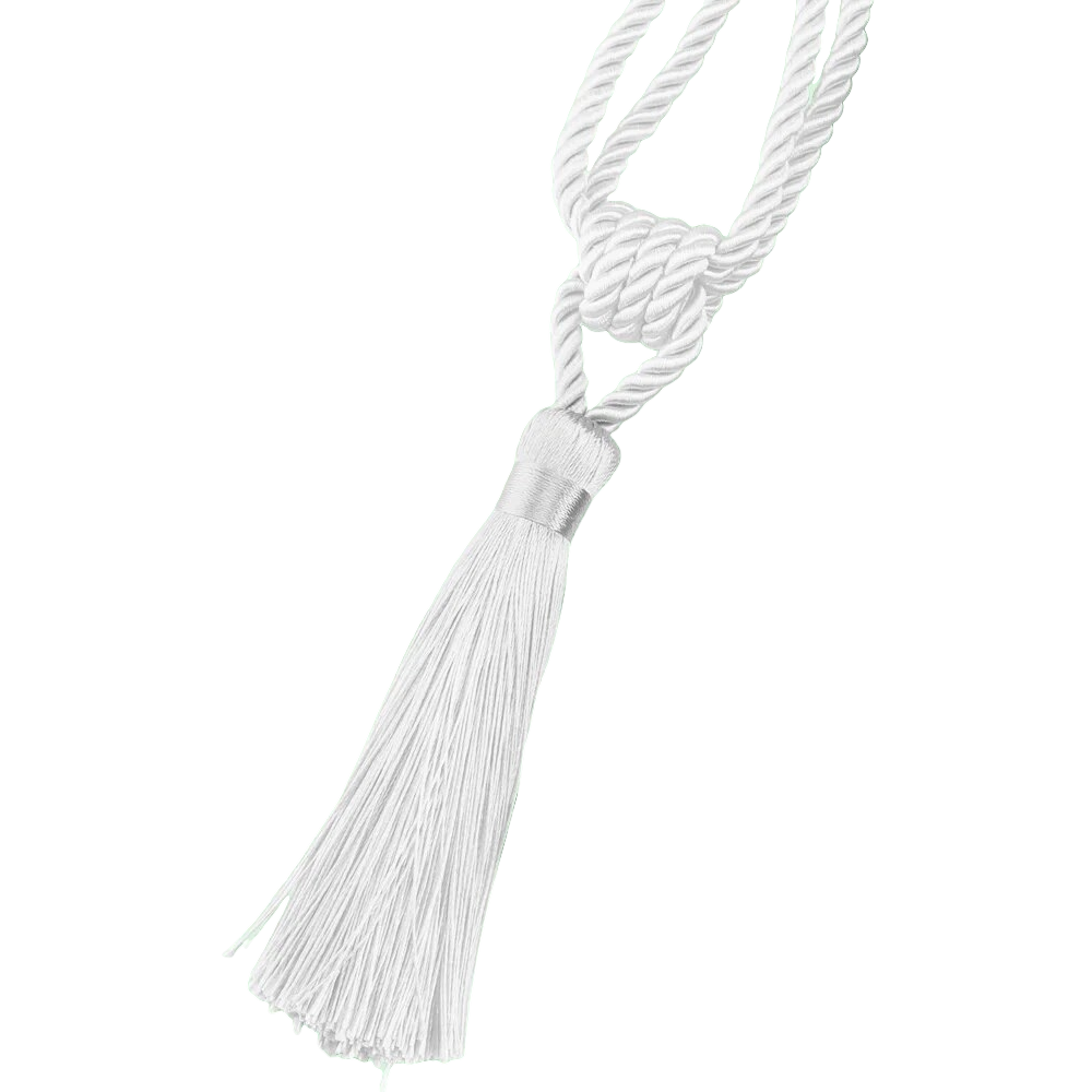 Anyhouz Curtain Tie White Handmade Tassel Curtain Tieback Accessories-Curtain Tie-PEROZ Accessories