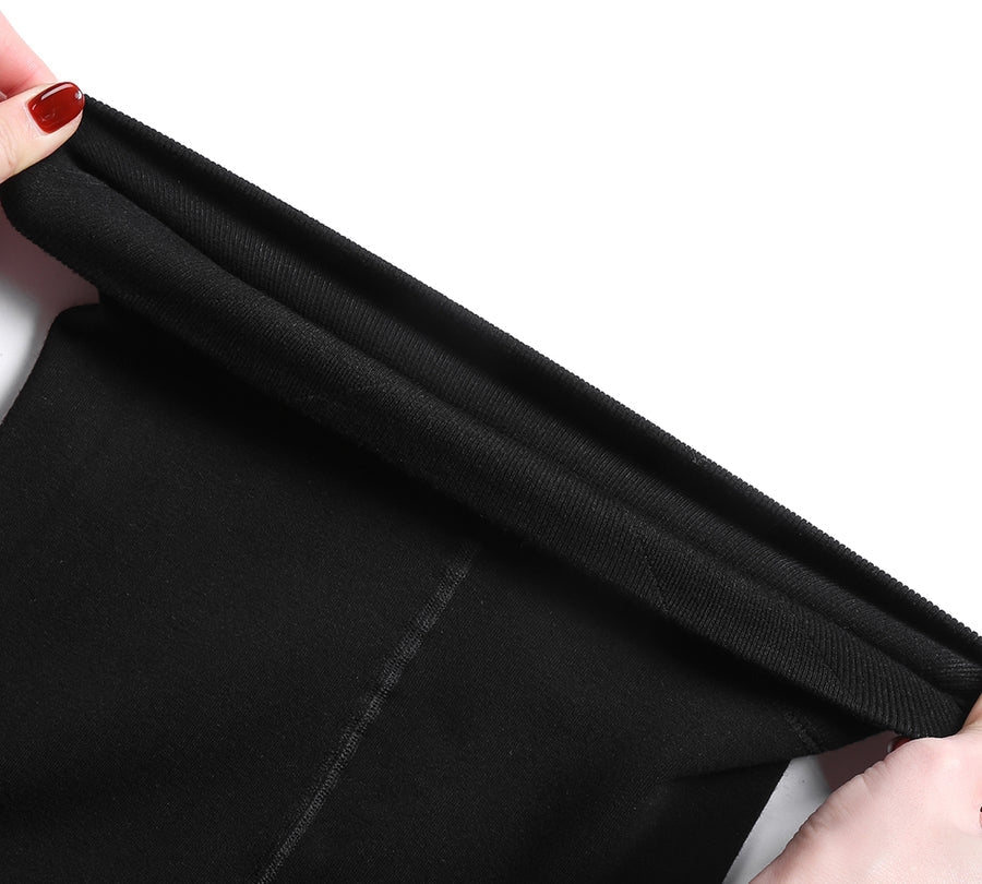 TARRAMARRA Women Black Warm Leggings-Leggings-PEROZ Accessories