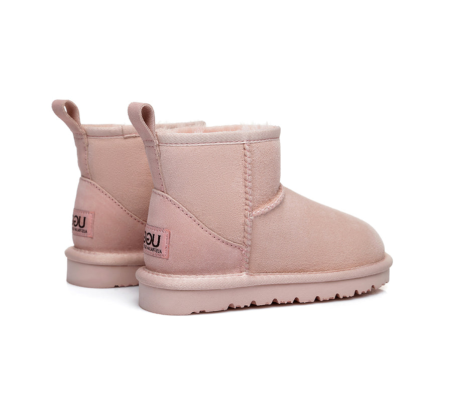 Australian Shepherd Sheepskin Kids Mini Classic UGG boots Water Resistant-Kid Boots-PEROZ Accessories