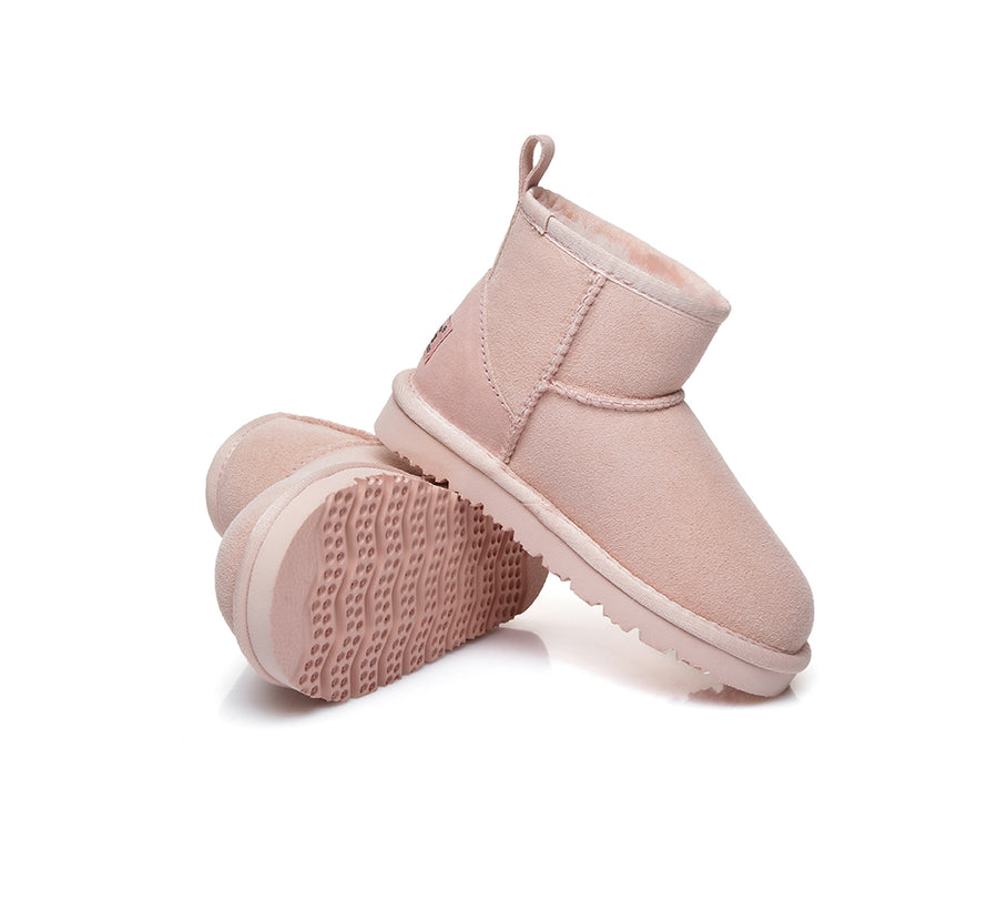 Australian Shepherd Sheepskin Kids Mini Classic UGG boots Water Resistant-Kid Boots-PEROZ Accessories