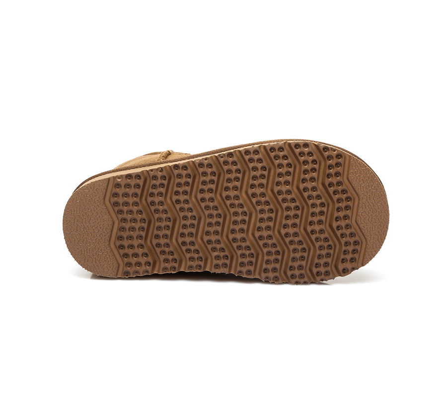 Australian Shepherd Sheepskin Kids Mini Classic UGG boots Water Resistant-Kid Boots-PEROZ Accessories