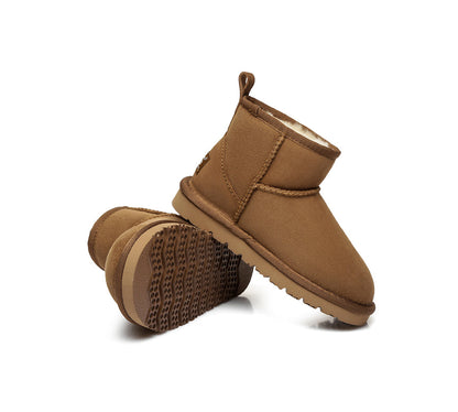 Australian Shepherd Sheepskin Kids Mini Classic UGG boots Water Resistant-Kid Boots-PEROZ Accessories