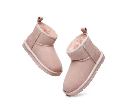 Australian Shepherd Sheepskin Kids Mini Classic UGG boots Water Resistant-Kid Boots-PEROZ Accessories