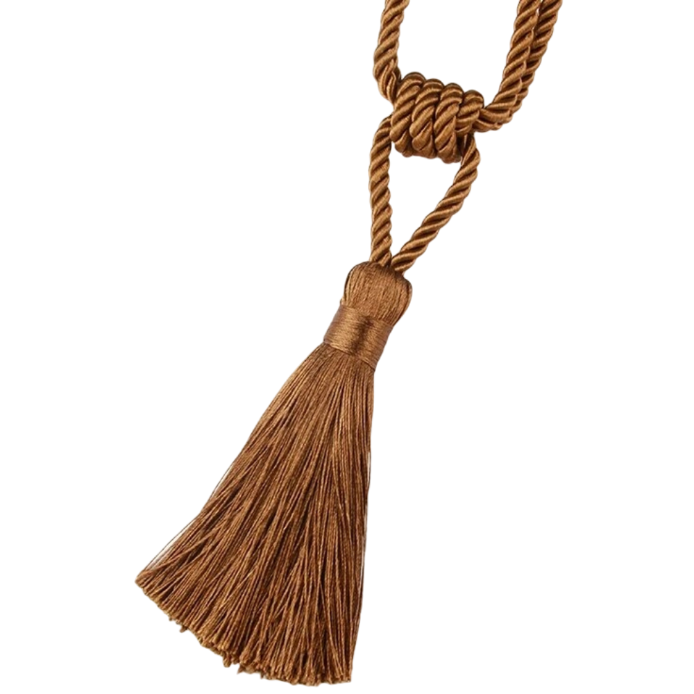 Anyhouz Curtain Tie Coffee Handmade Tassel Curtain Tieback Accessories-Curtain Tie-PEROZ Accessories