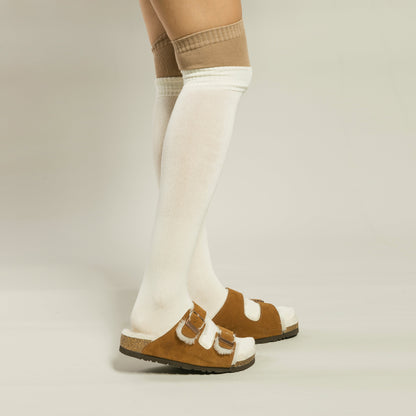 UGG Aussie Shearling Buckled Sandals-Moccasins-PEROZ Accessories