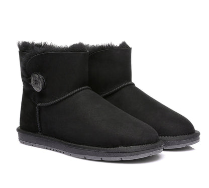 Australian Shepherd Kids AS Mini Button UGG Boots Water Resistant-Kid Boots-PEROZ Accessories