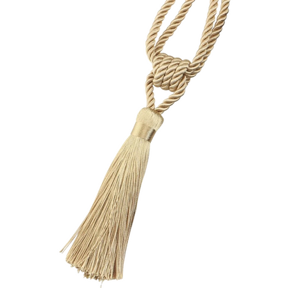 Anyhouz Curtain Tie Beige Handmade Tassel Curtain Tieback Accessories-Curtain Tie-PEROZ Accessories