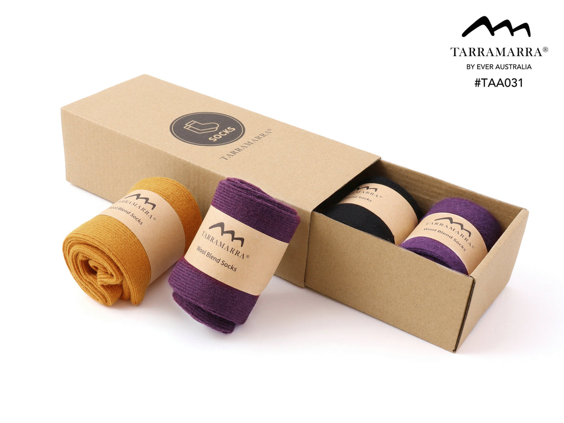 TARRAMARRA Women Wool Blend Socks 4 Pairs Pack-Socks-PEROZ Accessories