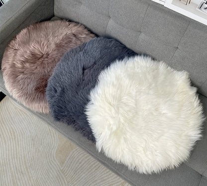 Tarramarra Round Wool Seat Cushion 40cm X 40cm-Cushions-PEROZ Accessories
