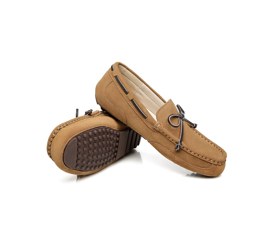 Australian Shepherd Mens Moccasin Matthew Water Resistant-Loafers &amp; Moccasins-PEROZ Accessories