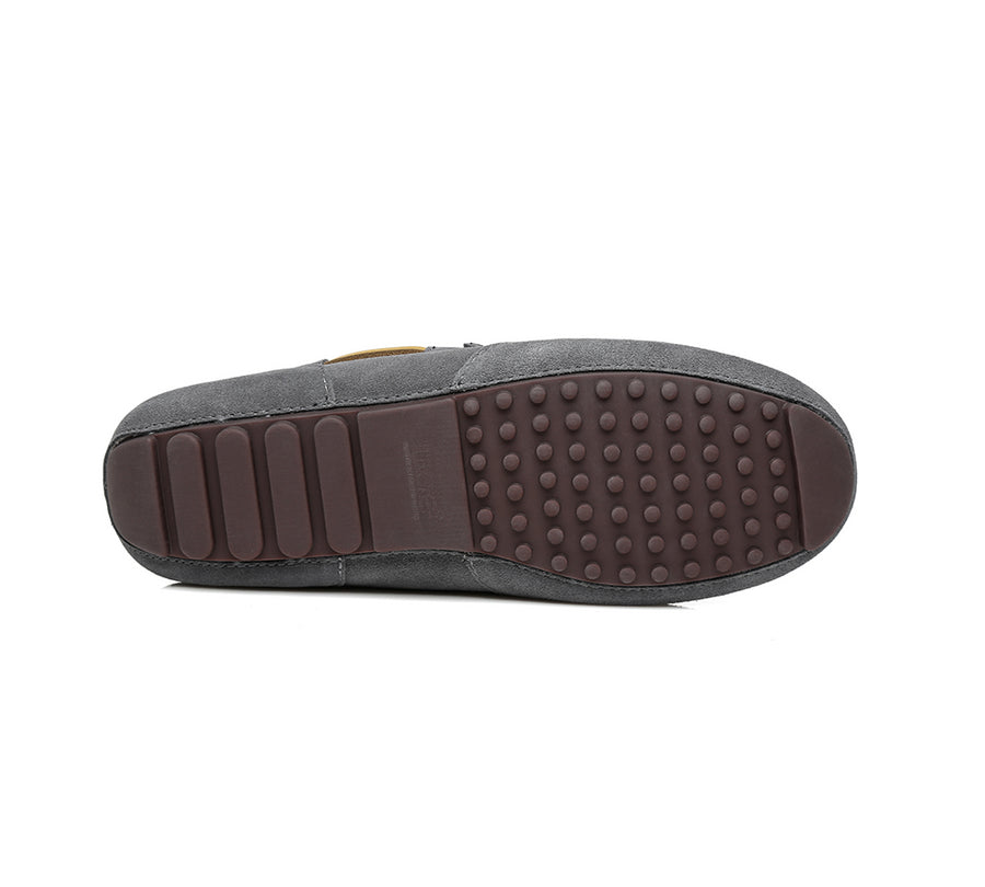 Australian Shepherd Mens Moccasin Matthew Water Resistant-Loafers &amp; Moccasins-PEROZ Accessories