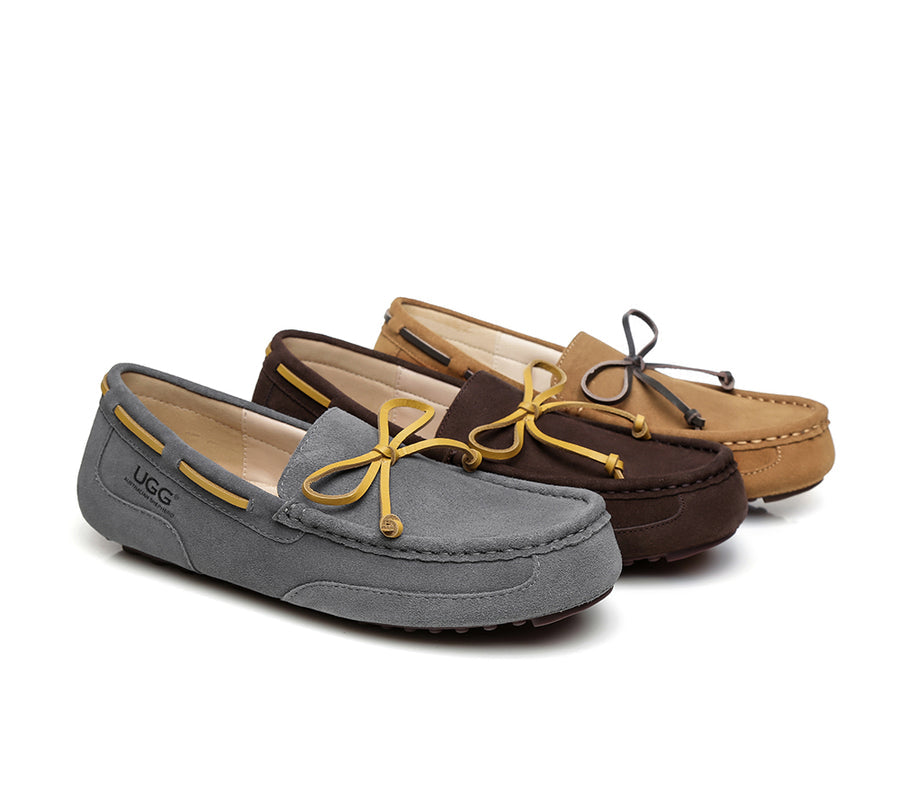 Australian Shepherd Mens Moccasin Matthew Water Resistant-Loafers & Moccasins-PEROZ Accessories