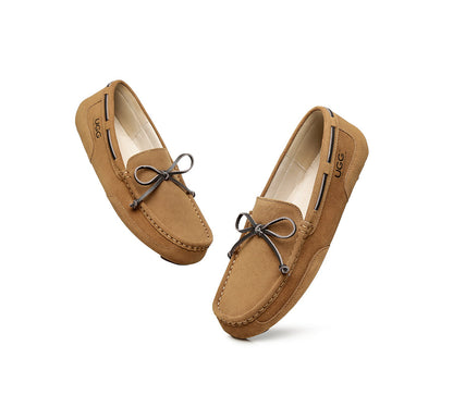 Australian Shepherd Mens Moccasin Matthew Water Resistant-Loafers &amp; Moccasins-PEROZ Accessories